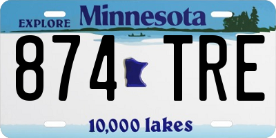 MN license plate 874TRE