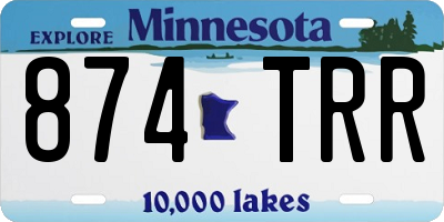 MN license plate 874TRR
