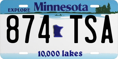 MN license plate 874TSA