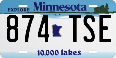 MN license plate 874TSE