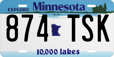 MN license plate 874TSK