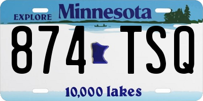 MN license plate 874TSQ