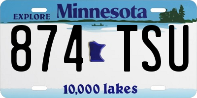 MN license plate 874TSU