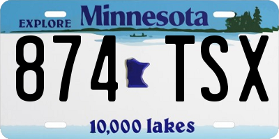 MN license plate 874TSX