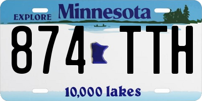 MN license plate 874TTH