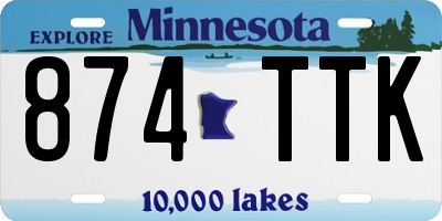 MN license plate 874TTK