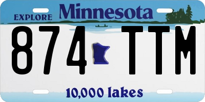 MN license plate 874TTM