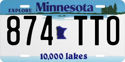 MN license plate 874TTO
