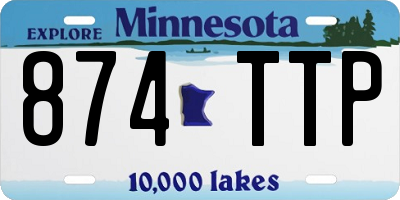 MN license plate 874TTP