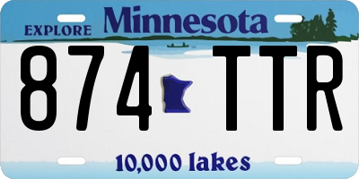 MN license plate 874TTR