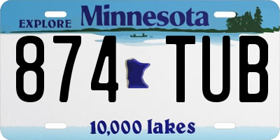 MN license plate 874TUB