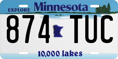 MN license plate 874TUC