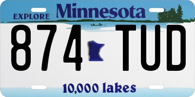 MN license plate 874TUD
