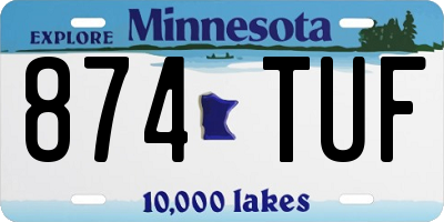 MN license plate 874TUF