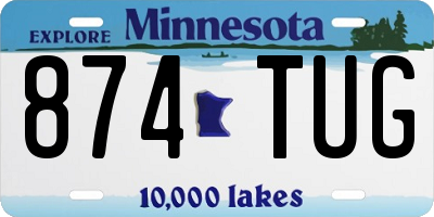 MN license plate 874TUG