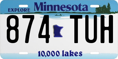 MN license plate 874TUH