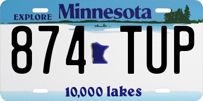 MN license plate 874TUP
