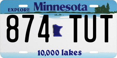 MN license plate 874TUT