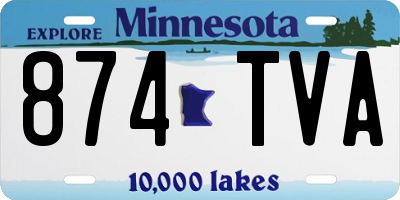 MN license plate 874TVA