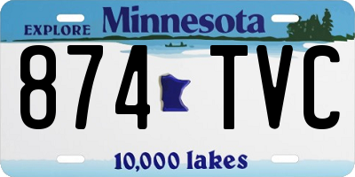 MN license plate 874TVC