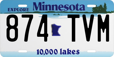 MN license plate 874TVM