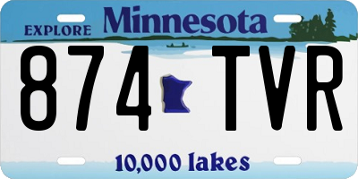 MN license plate 874TVR