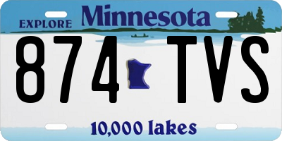 MN license plate 874TVS