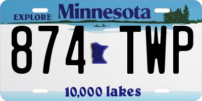 MN license plate 874TWP