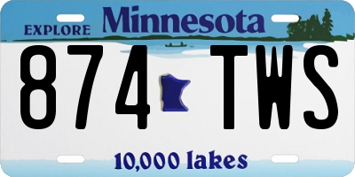 MN license plate 874TWS