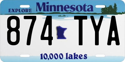 MN license plate 874TYA