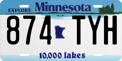 MN license plate 874TYH