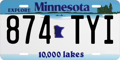 MN license plate 874TYI