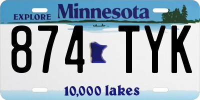 MN license plate 874TYK