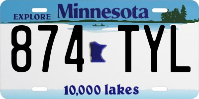 MN license plate 874TYL