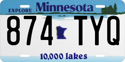 MN license plate 874TYQ