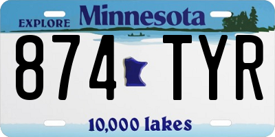 MN license plate 874TYR