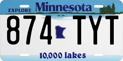 MN license plate 874TYT