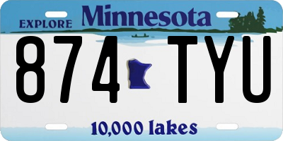 MN license plate 874TYU