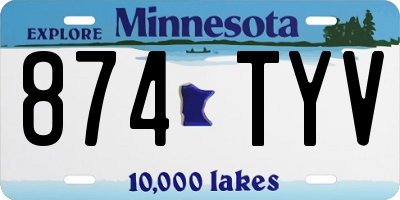 MN license plate 874TYV