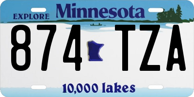 MN license plate 874TZA