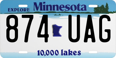 MN license plate 874UAG
