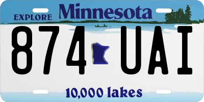 MN license plate 874UAI
