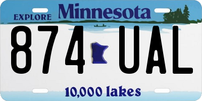 MN license plate 874UAL