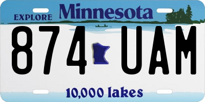 MN license plate 874UAM