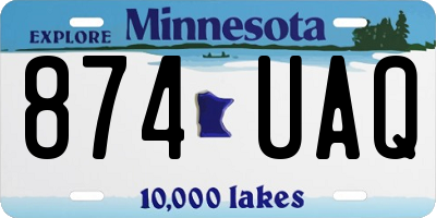 MN license plate 874UAQ