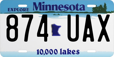MN license plate 874UAX