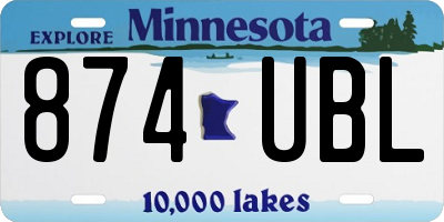 MN license plate 874UBL