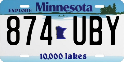 MN license plate 874UBY