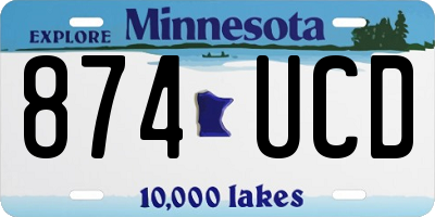 MN license plate 874UCD