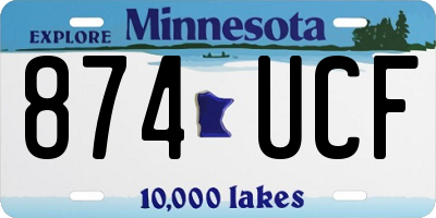 MN license plate 874UCF